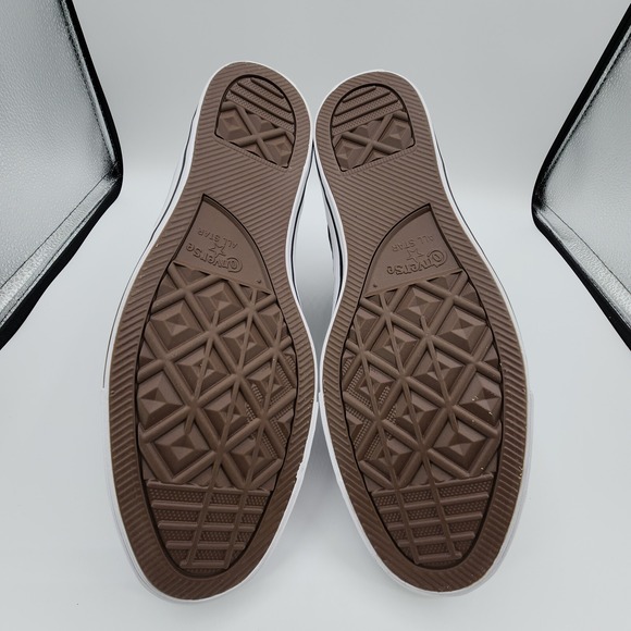 Chuck‎ Taylor All Star High Street Faux-Leather Shoes Mens 13 Sharkskin Gray NEW - Picture 12 of 15